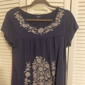 Soft! Embroidered top from Garnet Hill.